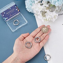 6Pcs 304 Stainless Steel Spring Gate Rings&nbsp;STAS-SC0008-35