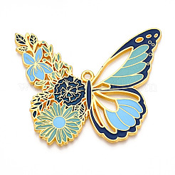 Rack Plating Alloy Enamel Big Pendants&nbsp;ENAM-N056-396-G