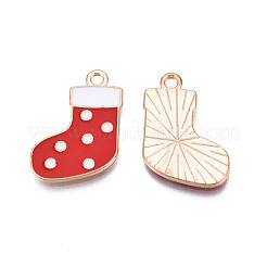 Christmas Alloy Enamel Pendants&nbsp;X-ENAM-Q442-63B