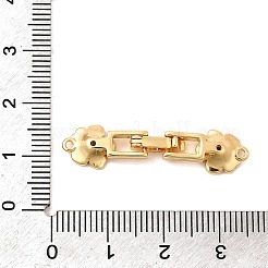 Brass Micro Pave Clear Cubic Zirconia Fold Over Clasps&nbsp;KK-C075-32G
