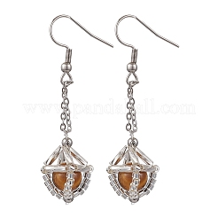 Glass Seed Beads Dangle Earrings&nbsp;EJEW-MZ00350-03