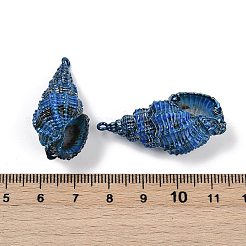Spray Painted Natural Spiral Shell Pendants&nbsp;SHEL-K006-50A