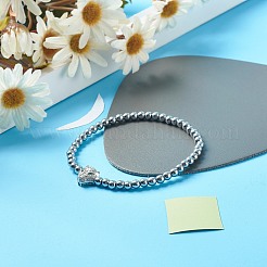 Reiki Crystal Natural Chalcedony Imitation Aquamarine Stretch Bracelets Set for Men Women&nbsp;BJEW-JB06806-01