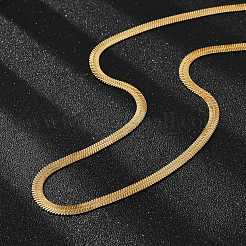 PVD Vacuum Plating 304 Stainless Steel Snake Chains Necklaces&nbsp;X-NJEW-O058-29G