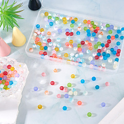 280Pcs 14 Colors Transparent Glass Beads Strands&nbsp;GLAA-TA0012-34