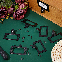 25Pcs Rectangle Zinc Alloy Label Frame Card Holder&nbsp;AJEW-FH0008-75C