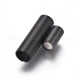 304 Stainless Steel Magnetic Clasps with Glue-in Ends&nbsp;STAS-G203-12MB-C