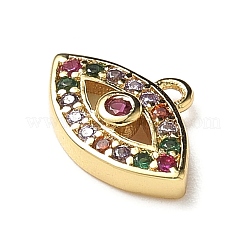 Brass Micro Pave Cubic Zirconia Charms&nbsp;KK-I276-40G