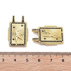 Rack Plating Brass Micro Pave Cubic Zirconia Pendants&nbsp;KK-G512-27G