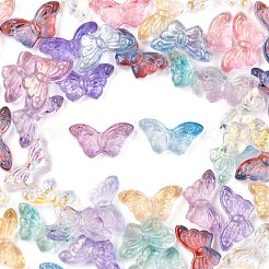 80Pcs 10 Style AB Color Plated & Spray Painted & Transparent Glass Beads&nbsp;GLAA-FS0001-16