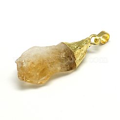 Natural Raw Rough Citrine Pendants&nbsp;G-M040-M08