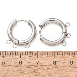 304 Stainless Steel Huggie Hoop Earring Findings&nbsp;STAS-D183-03F-P