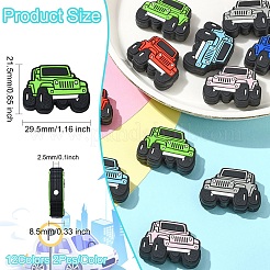 12Pcs 6 Colors Silicone Focal Beads&nbsp;SIL-CJ0002-65