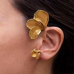 Alloy Flower Cuff Earrings for Women&nbsp;WGC4756-01