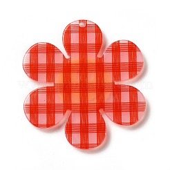 Tartan Pattern Acrylic Big Pendants&nbsp;LS-OACR-B008-B04