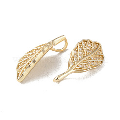 Brass Micro Pave Cubic Zirconia Pendants&nbsp;KK-G462-10KCG