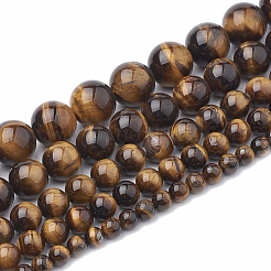 Natural Tiger Eye Beads Strands&nbsp;G-S333-10mm-001