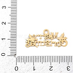 304 Stainless Steel Enamel Christmas Theme Charms&nbsp;STAS-G359-01G-01
