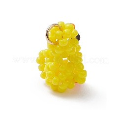 Glass Seed Beaded Duck Pendants&nbsp;PALLOY-MZ01100