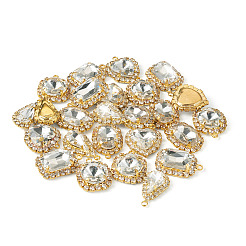 30Pcs 5 Styles Crystal Glass Rhinestone Pendants&nbsp;RB-TA0001-09