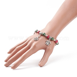 Glass Pearl Beaded Stretch Bracelet&nbsp;BJEW-TA00144