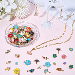 120Pcs 12 Styles Alloy Enamel Pendants&nbsp;ENAM-SC0007-16