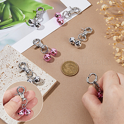 8Pcs 2 Colors Brass Bell Pet Pendant Decoration&nbsp;HJEW-FH00175
