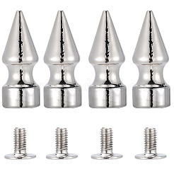 20Pcs Zinc Alloy Spikes Screwback Studs&nbsp;FIND-GF0008-53B