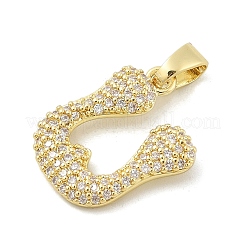 Brass Micro Pave Cubic Zirconia Pendants&nbsp;ZIRC-C012-01G-21