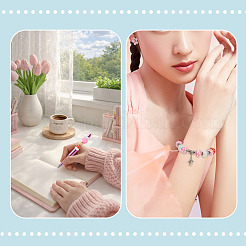 50Pcs 5 Colors Transparent Resin Rondelle European Beads&nbsp;RESI-TA0005-63B