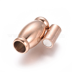 304 Stainless Steel Magnetic Clasps with Glue-in Ends&nbsp;STAS-G203-04RG-B