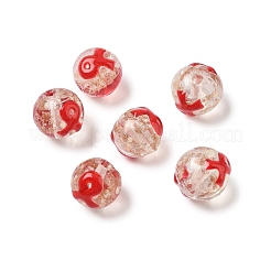 Luminous Handmade Gold Sand Glass Beads&nbsp;LAMP-U004-01