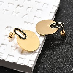 304 Stainless Steel Stud Earrings&nbsp;EJEW-Q030-01G-A
