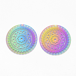 Ion Plating(IP) 201 Stainless Steel Filigree Pendants&nbsp;X-STAS-S108-62