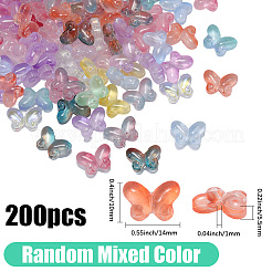 200Pcs Transparent Baking Paint Glass Beads&nbsp;GLAA-PA0001-13