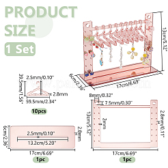 Coat Hanger Removable Acrylic Earring Displays&nbsp;EDIS-WH0041-02A-02