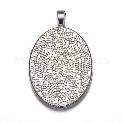 Alloy Pendant Cabochon Settings&nbsp;X-PALLOY-A15657-N-NF