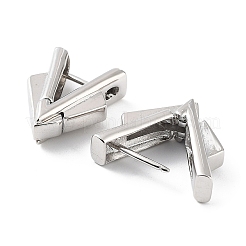 Triangle Rack Plating Brass Hoop Earrings for Women&nbsp;KK-Z038-19P