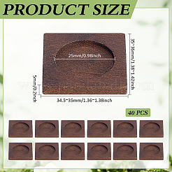 Wood Cabochon Settings&nbsp;WOOD-WH0124-162B