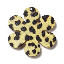 Leopard Print Pattern Acrylic Big Pendants&nbsp;LS-OACR-B008-C01