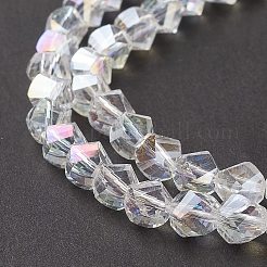 Electroplate Glass Beads Strands&nbsp;X-EGLA-R031-8mm-10
