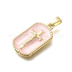 Brass Enamel Pendants&nbsp;KK-P336-14G-01