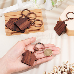 Walnut Wood Pendant Keychains&nbsp;KEYC-TAC0034-06D