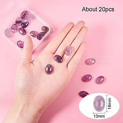Natural Amethyst Flat Back Cabochons&nbsp;PH-G-G741-13x18mm