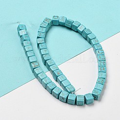 Dyed Synthetic Turquoise Beads Strands&nbsp;G-G075-B02-02