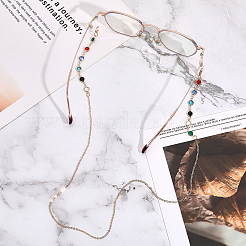 8Pcs 8 Style Iron & Plastic & Acrylic Curb Chains Neck Strap for Eyeglasses&nbsp;AJEW-GL0001-66