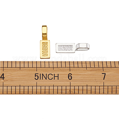 Tibetan Style Alloy Glue-on Flat Pad Bails&nbsp;TIBE-TA0001-09