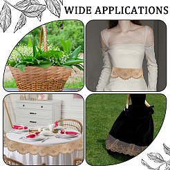 10 Yards Polyester Flower Embroidery  Lace Ribbon&nbsp;OCOR-GF0004-86