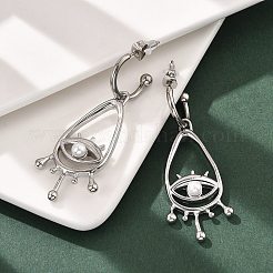 304 Stainless Steel Shell Pearl Dangle Stud Earrings for Women&nbsp;EJEW-U051-06P