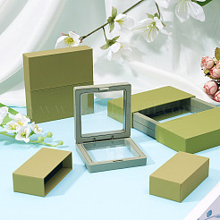 3 Bags 3 Styles Square Transparent PE Thin Film Suspension Jewelry Display Box&nbsp;CON-TA0001-38A